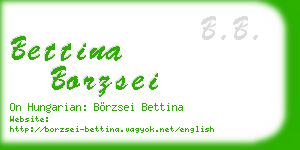 bettina borzsei business card